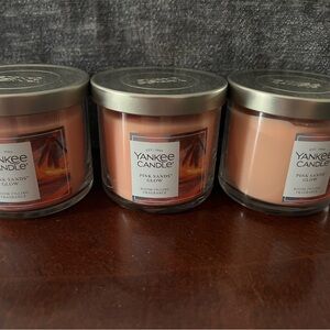 Yankee Candle Pink Sands Glow Small Jar Candles 3 Jars included